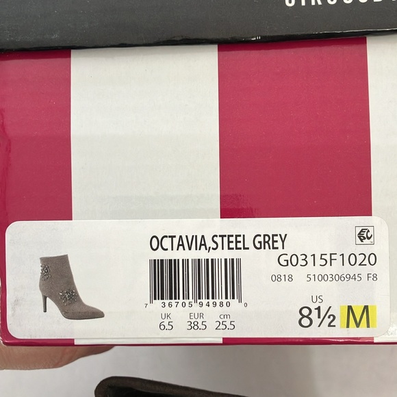 Steel Grey Beaded Octavia Woman’s Ankle Boots Circus by Sam Edelman - Picture 9 of 9